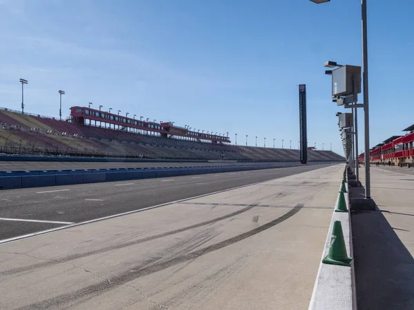 Vista Lateral Pista Pit Lane Auto Club Speedway — Fotografia de Stock