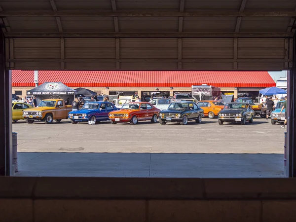 Разнообразные Винтажные Роторные Автомобили Фестивале Sevenstock Фонтане Калифорния — стоковое фото