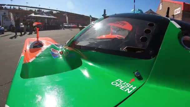 Fontana Καλιφόρνια Ηπα Νοεμβρίου 2018 Mazda Race Car Timelapse Στο — Αρχείο Βίντεο