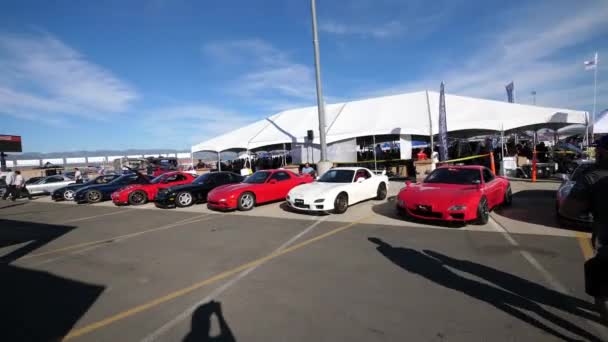 Fontana California Noviembre 2018 Mazda Rotary Powered Cars Sevenstock Evento — Vídeo de stock