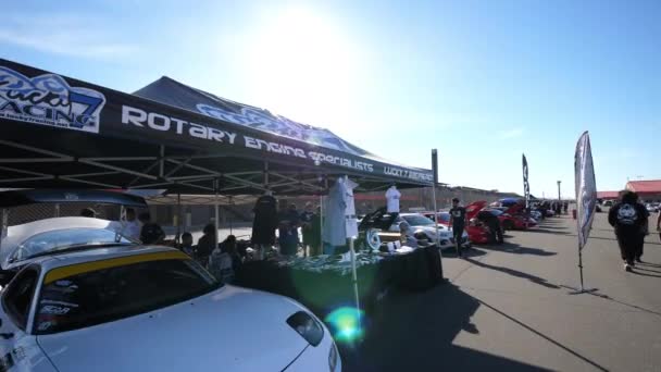 Fontana California Usa Kasım 2018 Sevenstock Mazda Rotary Motorlu Arabalar — Stok video