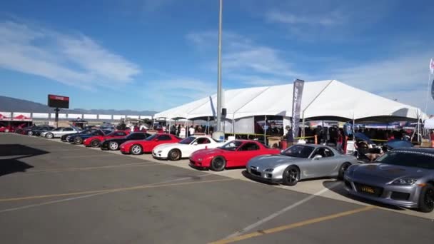 Fontana California Noviembre 2018 Mazda Rotary Powered Cars Sevenstock Evento — Vídeo de stock