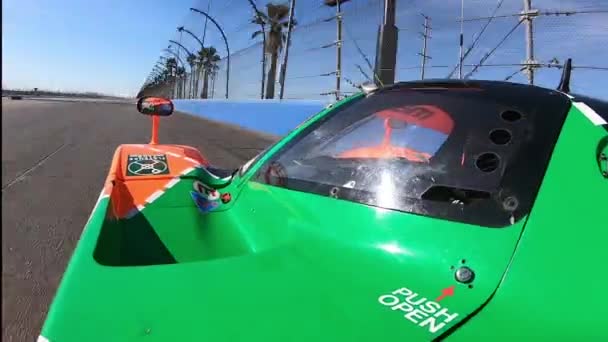 Fontana Califórnia Eua Novembro 2018 Mazda Race Car Timelapse Auto — Vídeo de Stock