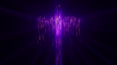İzole edilmiş Düşen Kraliyet Mor Işık Çizgisi Kutsal Haç Döngüsü Arkaplanı