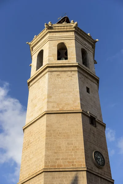 Wieża w centrum hiszpańskiego miasta Castellon — Zdjęcie stockowe