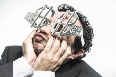 işadamı Doları şeklinde gözlüklü