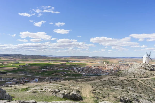 Vista da cidade de Consuegra — Fotografia de Stock