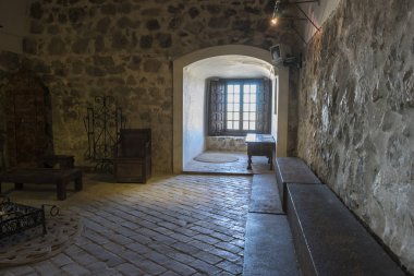 room in medieval castle  clipart