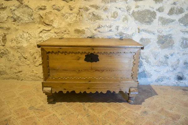 Muebles de madera del castillo medieval — Foto de Stock