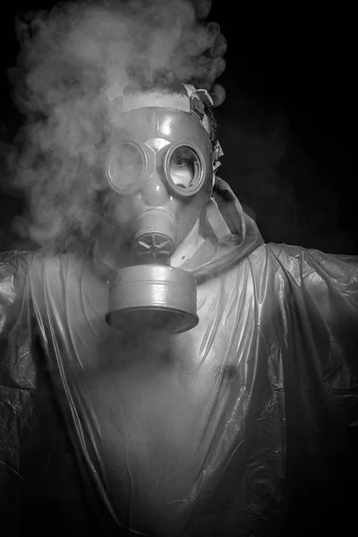 Man in pak van biohazard — Stockfoto