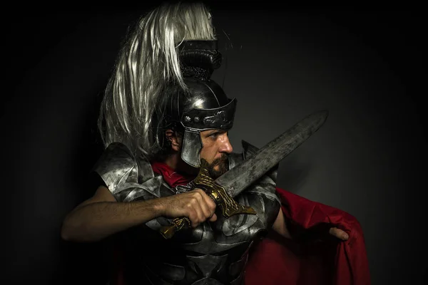 Roman centurion with armor — Stock Photo, Image