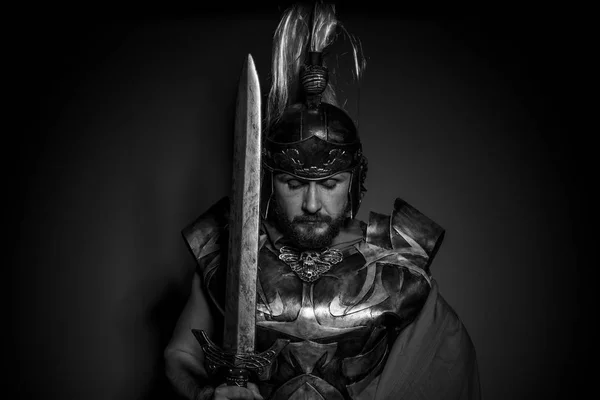 Romersk centurion med rustning - Stock-foto