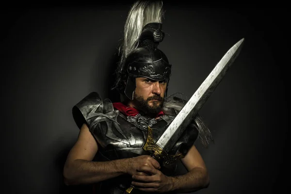 Roman centurion with armor — Stock Photo, Image