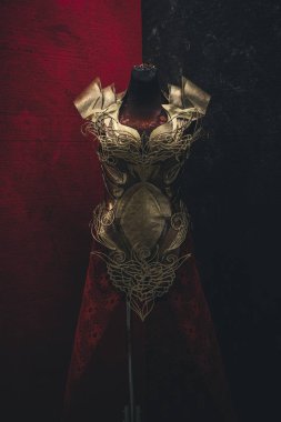 Kadınlar için metal altın zırh