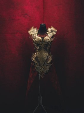 Kadınlar için metal altın zırh