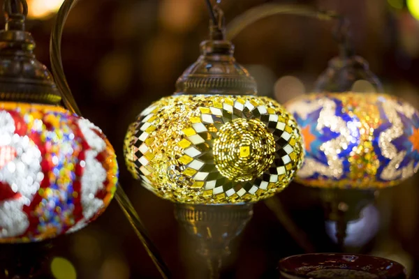 Lamps made with colored crystals — Stock Photo, Image