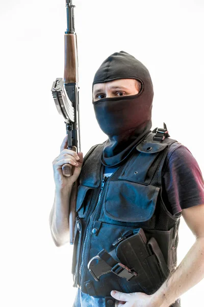 Man armed with balaclava — Stock Photo, Image