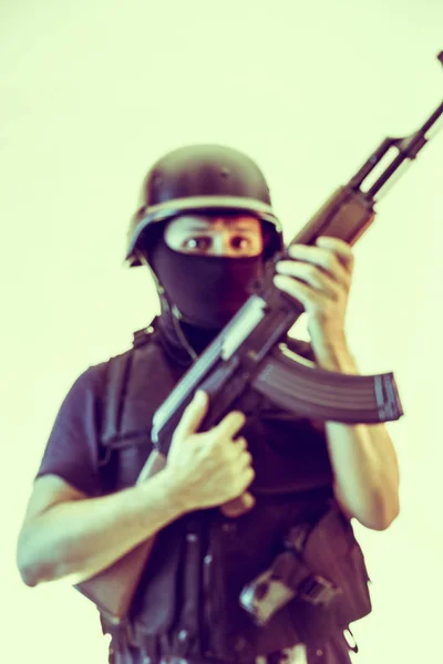 Man armed with balaclava — Stock Photo, Image