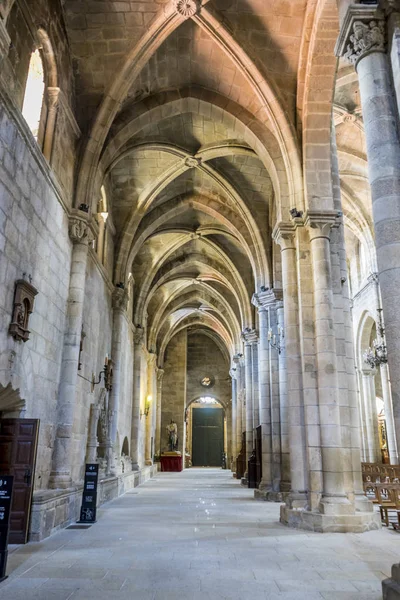 Středověké Architektury Oblouky Uvnitř Katedrály Ourense Španělsku Gotický Styl — Stock fotografie