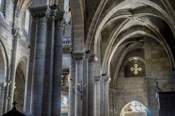 Medieval Gothic Architecture Cathedral Spain Stones Beautiful Ashlars Forming Dome — Stock Photo, Image