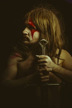 Kılıç, ortaçağ savaşçı mandoble ile Chivalry.Fighter