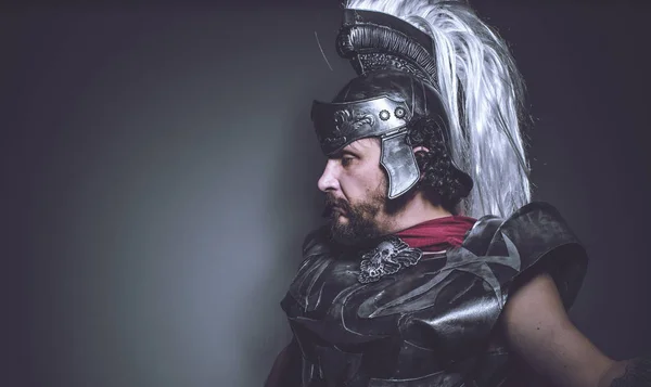 Eroberer Römischer Gladiator Ringer Und Krieger Roms Mit Helm Und — Stockfoto