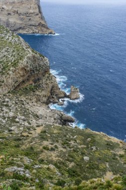 tatil, Cape formentor İspanya Majorca Adası üzerinde. Cliffs Akdeniz boyunca