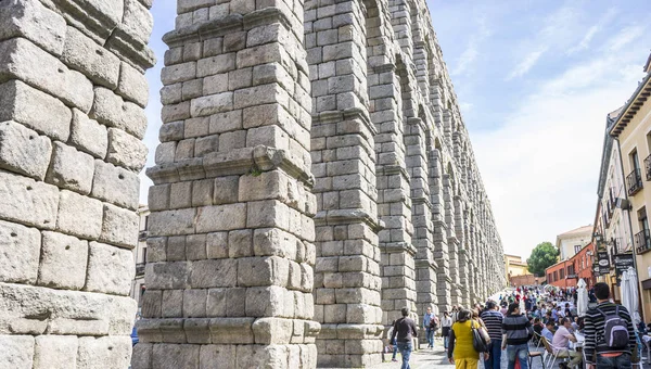 Aqueduc Romain Ségovie Monument Architectural Déclaré Patrimoine Humanité Intérêt International — Photo