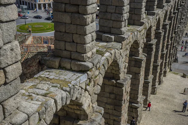 Aqueduto Romano Segóvia Monumento Arquitetônico Declarado Patrimônio Humanidade Interesse Internacional — Fotografia de Stock