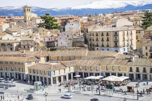 Turismo Vistas Aéreas Ciudad Española Segovia Antigua Ciudad Romana Medieval —  Fotos de Stock