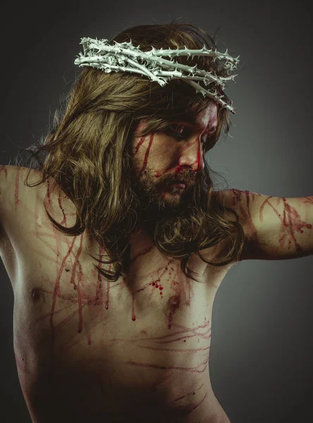 Salvatore Rappresentazione Del Calvario Gesù Cristo Sulla Croce Settimana Santa — Foto Stock