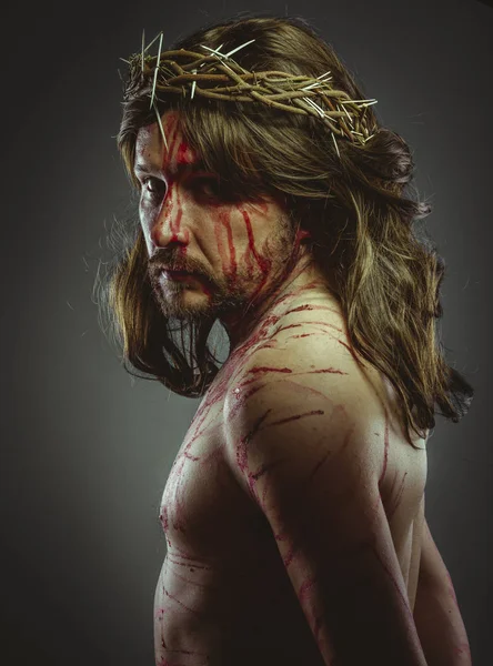 Belief Representation Calvary Jesus Christ Cross Holy Week Spain Man — Stock Photo, Image