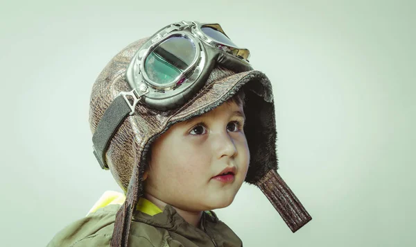 Cute Little Toddler Boy Playing Home Playing Wars Peace Funny — Stock Photo, Image