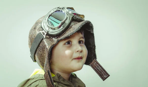 Cute Little Toddler Boy Playing Home Playing Wars Peace Funny — Stock Photo, Image