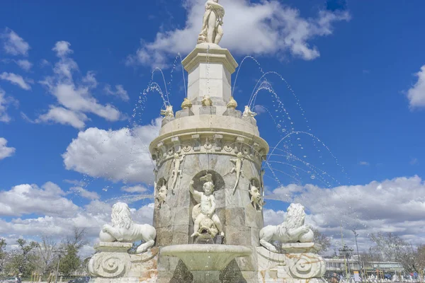 Tourismus Brunnen Der Mariblanca Aranjuez Der Nähe Des Palastes Madrid — Stockfoto