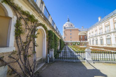 Cephe, Aranjuez Kraliyet Sarayı. Madrid, İspanya topluluğu. Halka açık İspanya kralı villası olduğunu