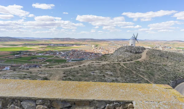 Традиційні Вітряки Castilla Манча Толедо Spain Windmills Які Були Використані — стокове фото