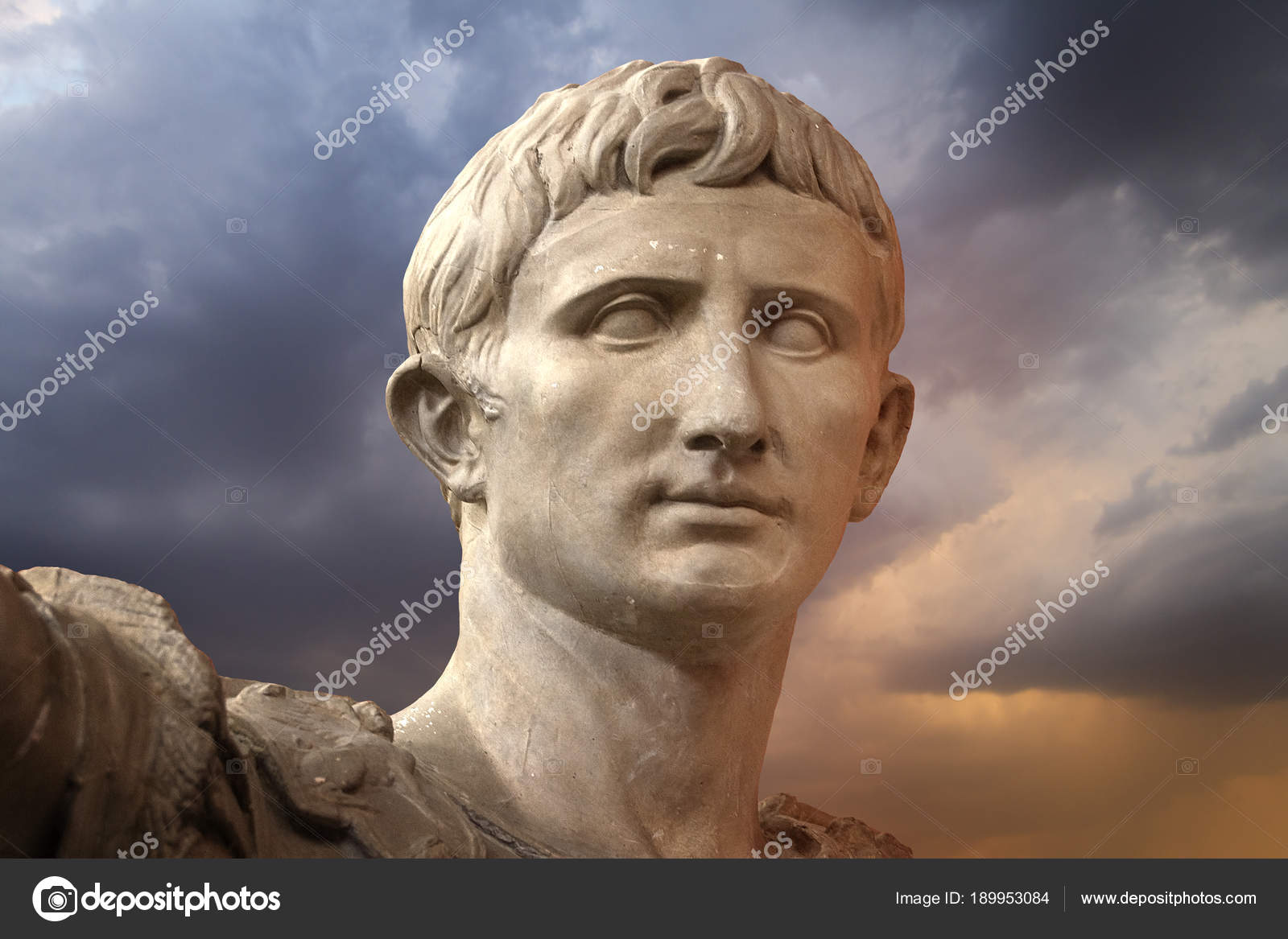 Estatua Mármol Augusto Primer Emperador Roma Padre Nación Roma Italia fotografía de stock