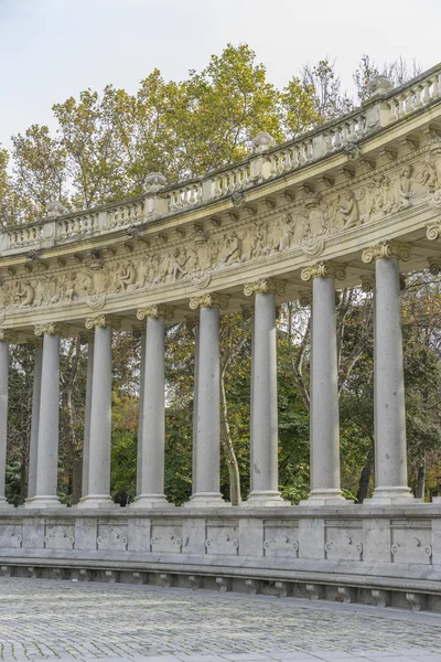 Fontány Zahrady Královské Jardin Del Retiro Madridu Španělsko — Stock fotografie