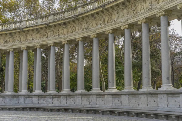 Brunnen Und Gärten Des Königlichen Jardin Del Retiro Madrid Spanien — Stockfoto