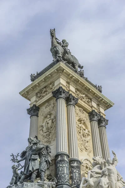 Fountains Gardens Royal Jardin Del Retiro Madrid Spain — Stock Photo, Image