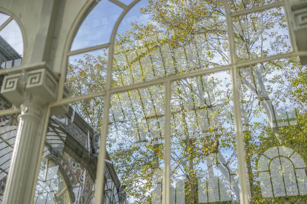 Palais Verre Madrid Dans Jardin Retraite Espagne — Photo