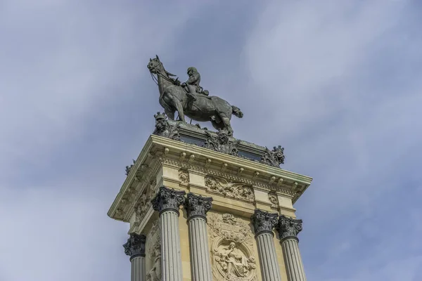 Çeşmeler Bahçeleri Kraliyet Jardin Del Retiro Madrid Spanya — Stok fotoğraf