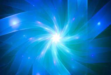 Soyutlama koyu arka plan için Mavi kart ve diğer Tasarım sanat eserleri. Fraktal dalgalar ile mavi arka plan