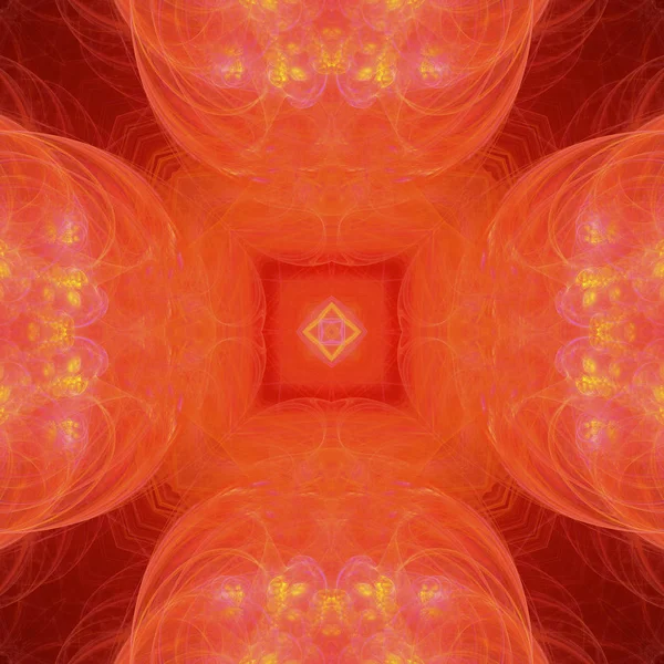 Red Flower Formă Mandală Fractală Opere Artă Digitală Pentru Design — Fotografie, imagine de stoc
