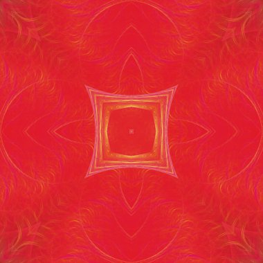 Çiçek şeklinde fraktal mandala, dijital sanat yaratıcı grafik tasarım için. Renkli parlak soyut desen, fraktal arka planı için