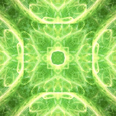 Çiçek şeklinde fraktal mandala, dijital sanat yaratıcı grafik tasarım için. Renkli parlak soyut desen, fraktal arka planı için