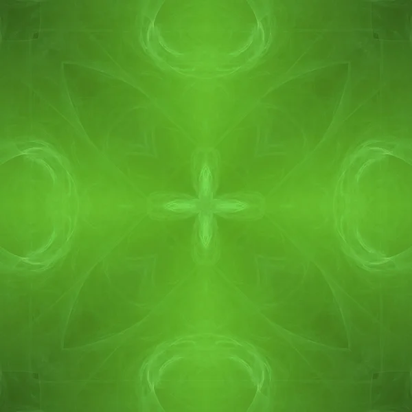 Flor Verde Forma Mandala Fractal Arte Digital Para Design Gráfico — Fotografia de Stock