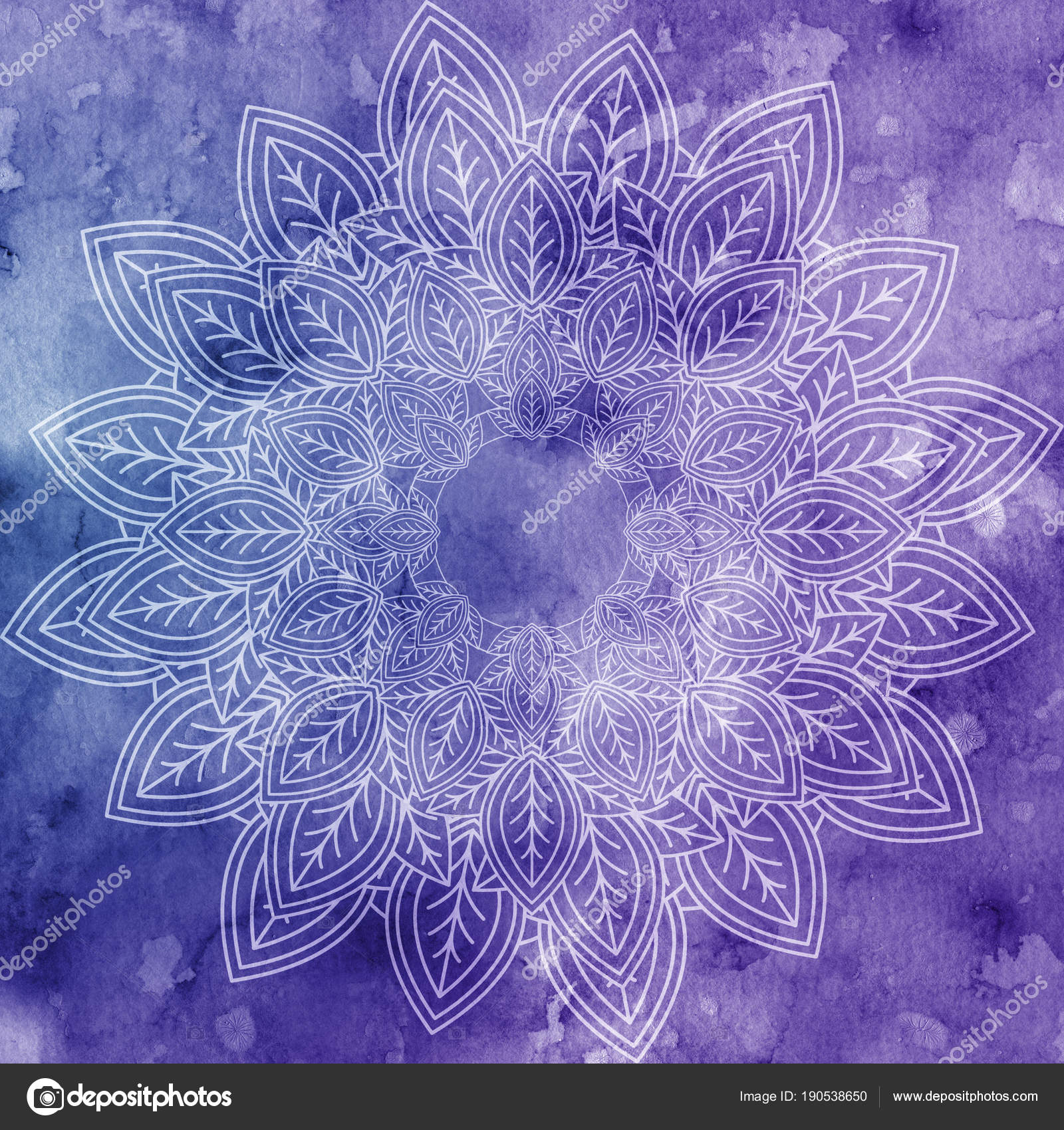 Mandala Colorful Watercolor Beautiful Vintage Pattern Abstract