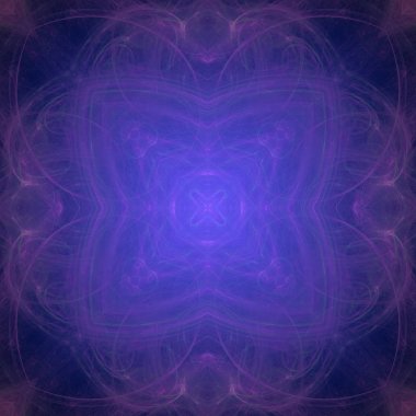 Çiçek şeklinde fraktal mandala, dijital sanat yaratıcı grafik tasarım için. Renkli parlak soyut desen, fraktal arka planı için